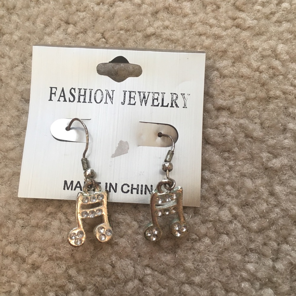 Music Note Earrings - Picture 2 of 5
